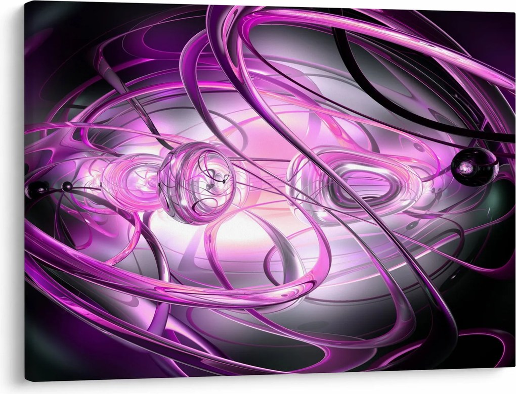 Tabloul cu abstracție frumoasă în violet (70x50 cm)