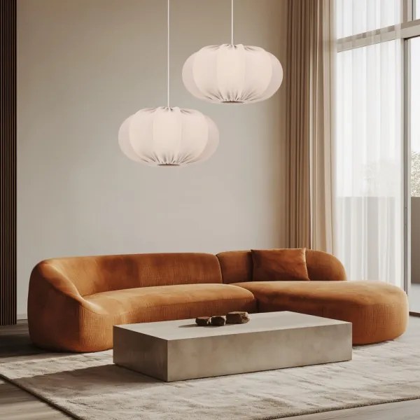 Lustră cu cablu CAFEE 1xE27/40W/230V Ø 52 cm bej