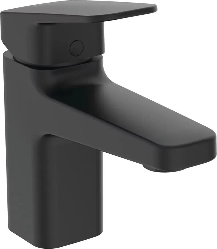 Baterie lavoar Ideal Standard Ceraplan H75 negru mat cu ventil Pop-Up metalic