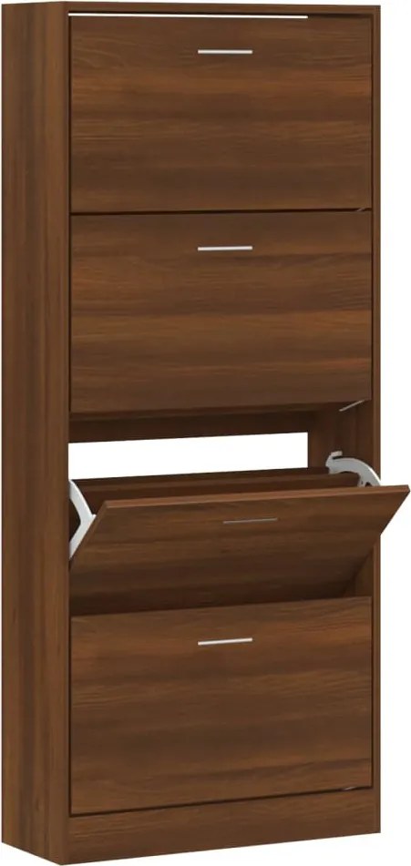 vidaXL Pantofar, stejar maro, 63x24x147 cm, lemn compozit