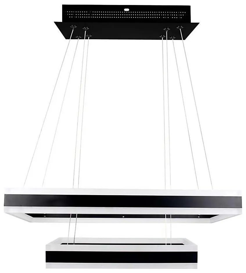 Lustră LED dimabilă pe cablu LED/113W/230V 3000K negru