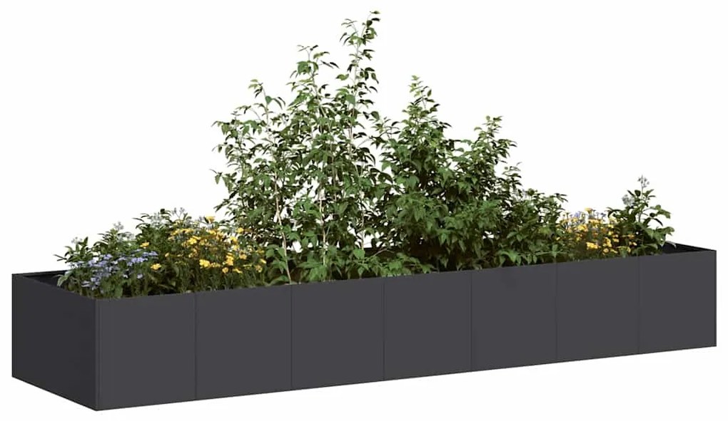 vidaXL Jardinieră Negru 280x80x40 cm Oțel
