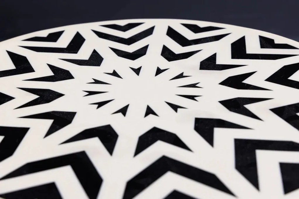 Masuta auxiliara design unicat Bone Inlay 45cm A-43660 VC