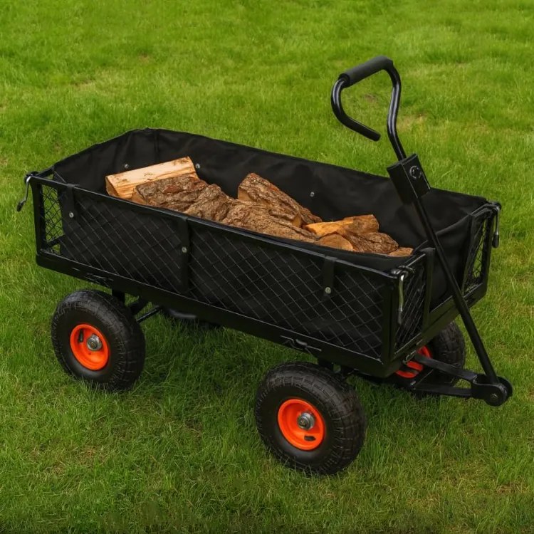 Cărucior de grădină multifuncțional 3in1 cu o capacitate de încărcare de 200 kg