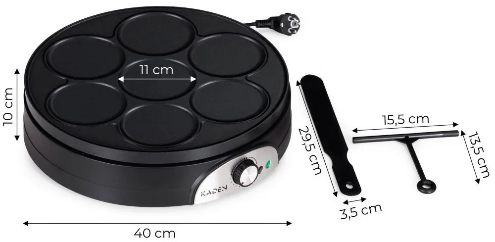 Tigaie electrică pentru clătite și clătite 1500 W