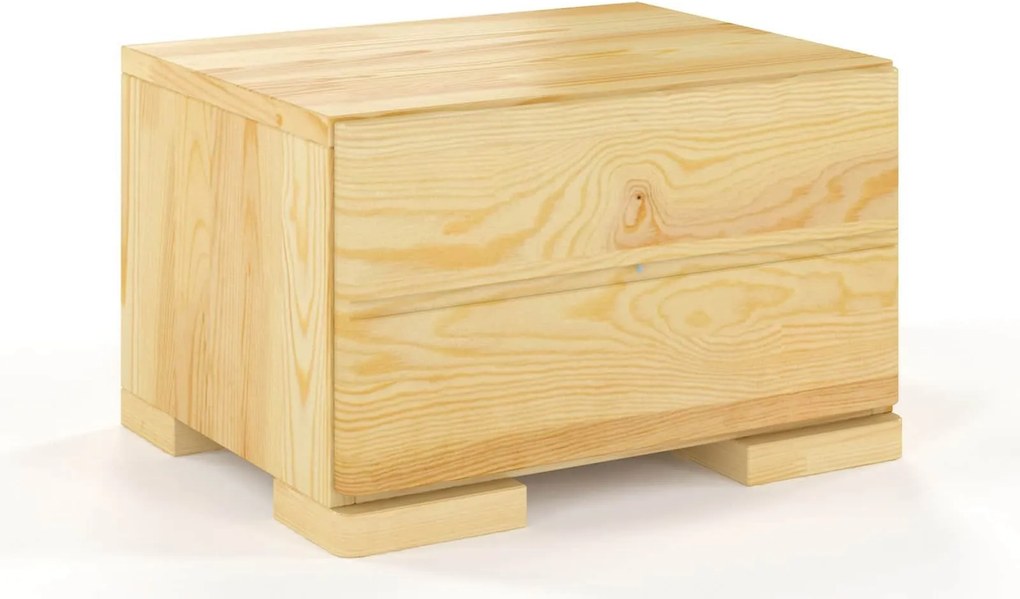 Noptieră lemn masiv TerraCraft 1 Sertar Pin, 40 × 34 × 25 cm