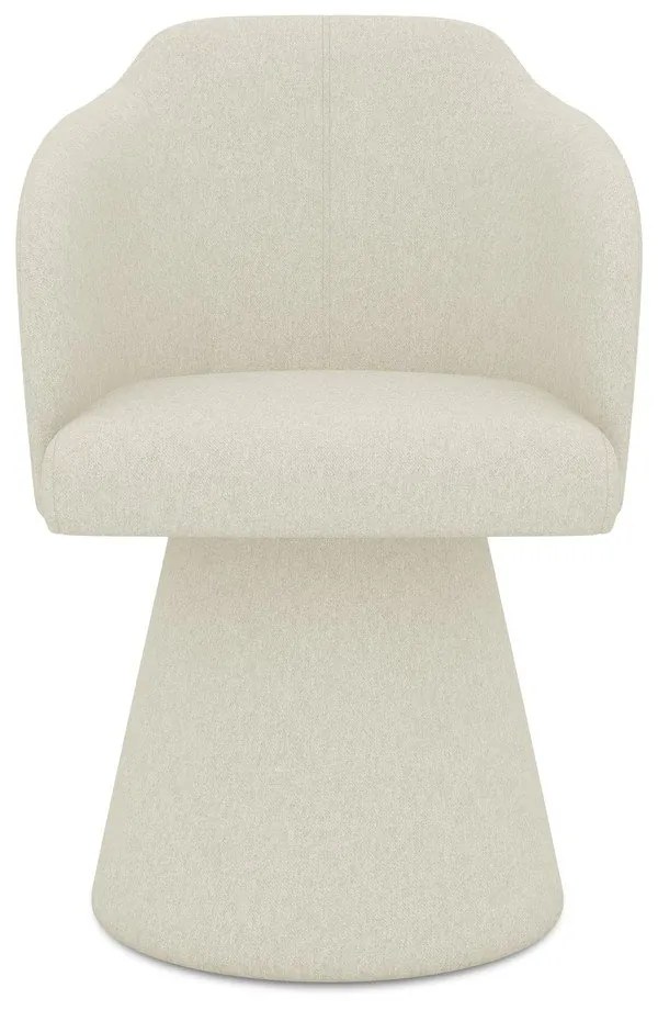 Scaun de sufragerie crem tapițat Kanoa – Makamii