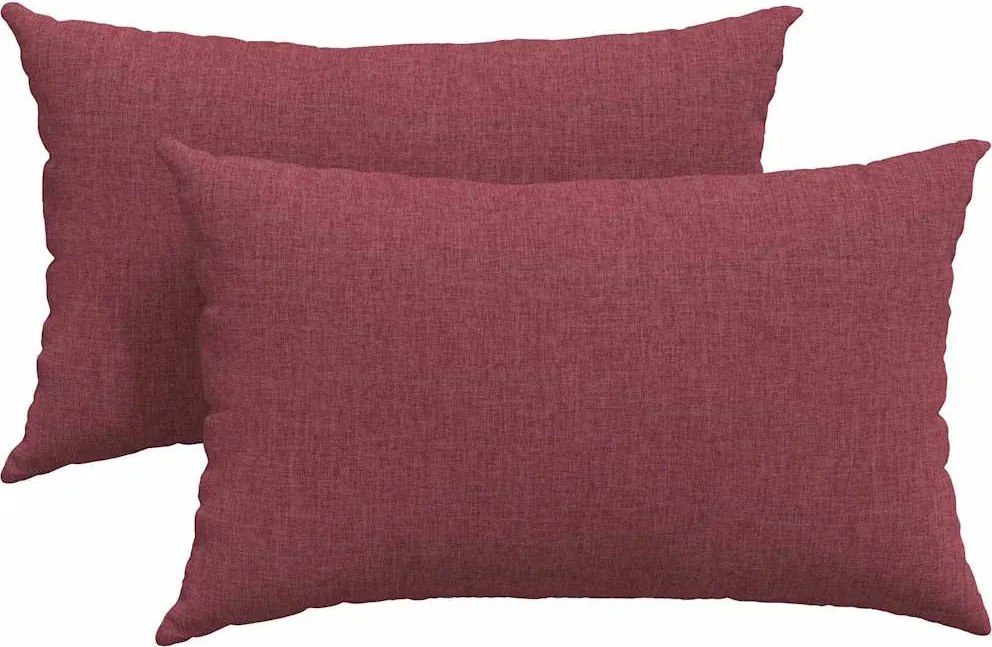 vidaXL Perne pentru canapea 2 pcs Roșu Vin 50 x 30 cm țesătură