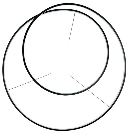 Lustră LED pe cablu OZ LED/55W/230V negru Ideal Lux