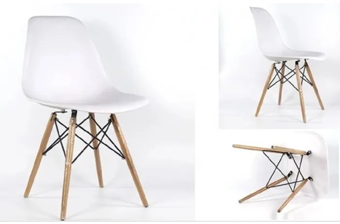 ShopJK SCAUN CLASSIC ALB, STILUL SCANDINAV