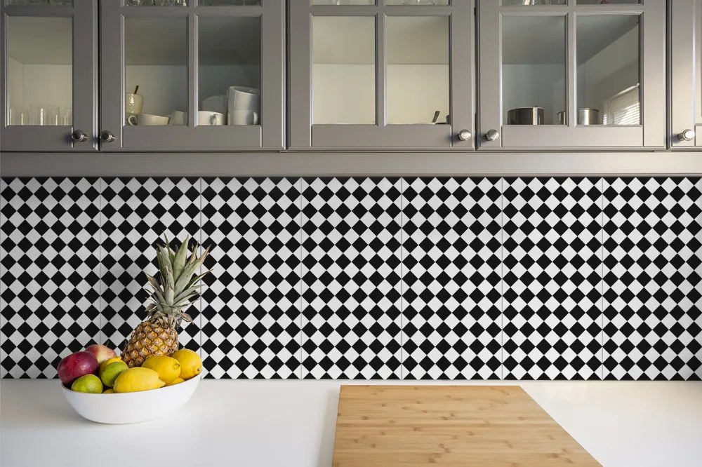 Panouri de vinil PVC Tabla de șah diagonală