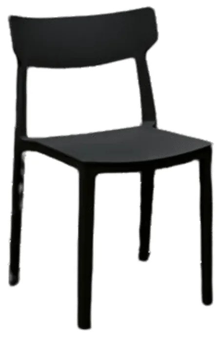 SCAUN METRO -POLIPROPILENA-HORECA - NEGRU