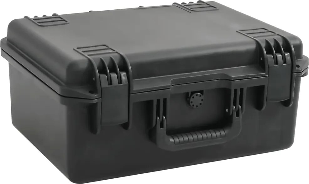 vidaXL Carcasă de transport portabilă, negru, 49x38x23 cm, PP