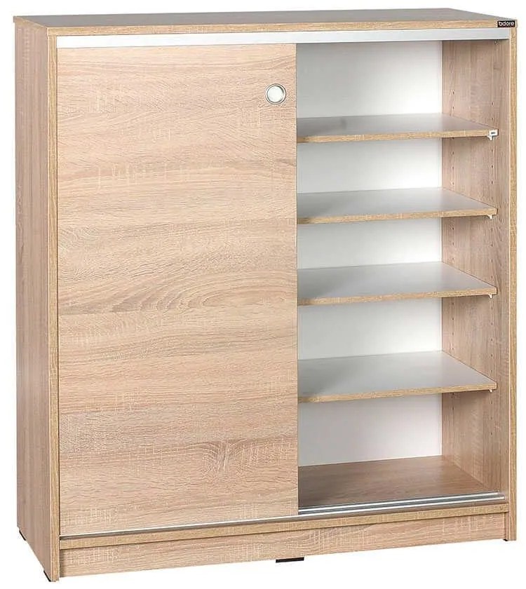 Comoda Multifunctionala Adore Diamond, 2 usi glisante, 5 rafturi,  91 x 105 x 37 cm