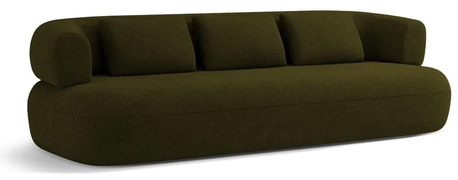 Canapea verde cu tapițerie din țesătură bouclé 226 cm Jenny – Micadoni Home