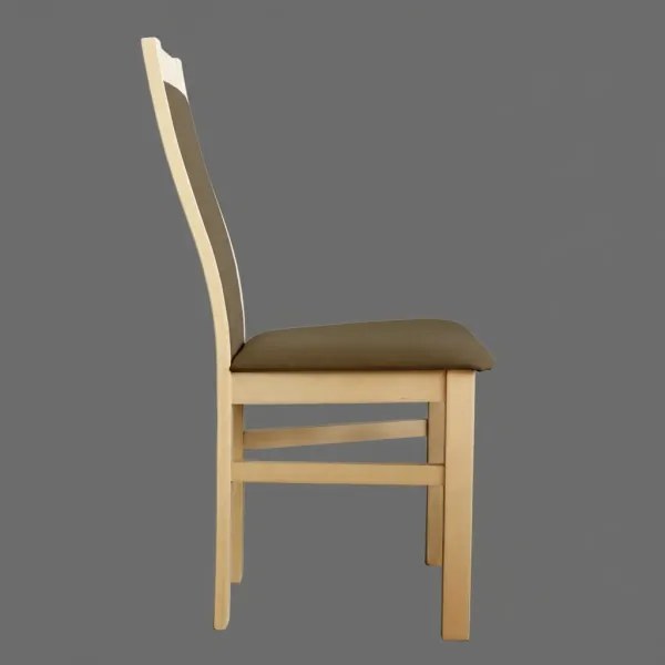 Scaun de masă ZOE, stejar/maro închis