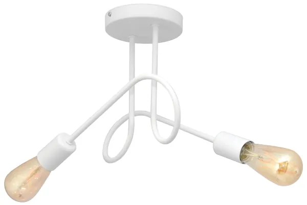 Lustr pentru copii OXFORD 2xE27/15W/230V alb montat pe tavan