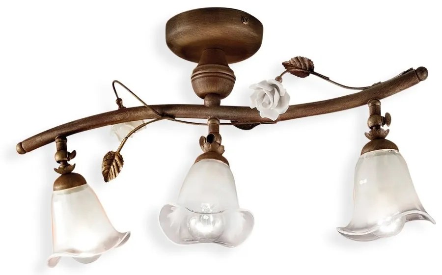 Lustra aplicata clasica cu flori din ceramica realizate manual SIENAL