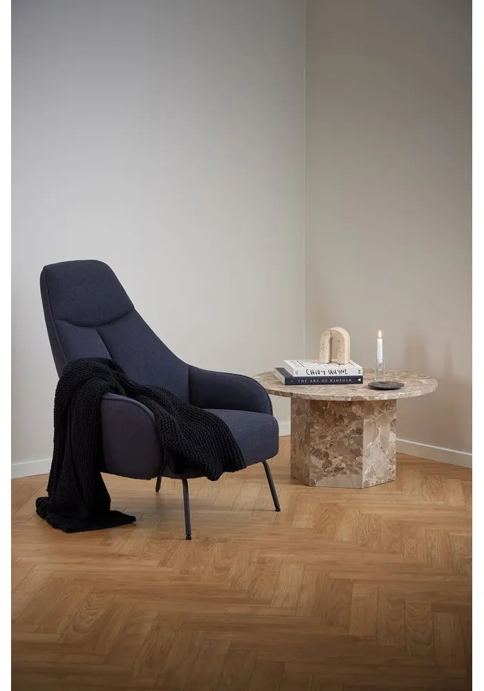 Măsuță de cafea maro deschis rotundă din marmură ø 80 cm Naxos – Actona