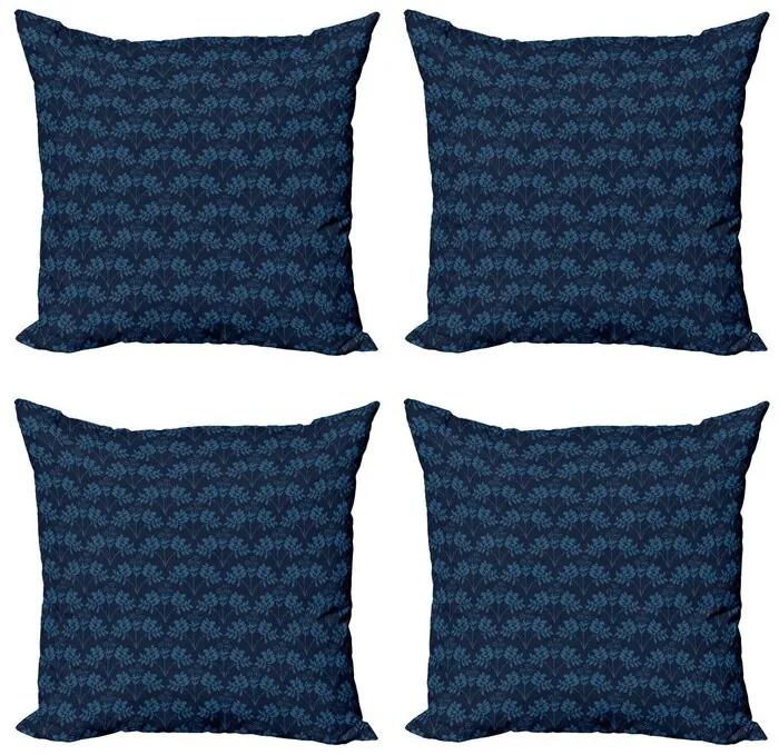 Set de 4 huse pentru perna Hunsinger, albastru inchis, 45,72 x 45,72 x 1 cm