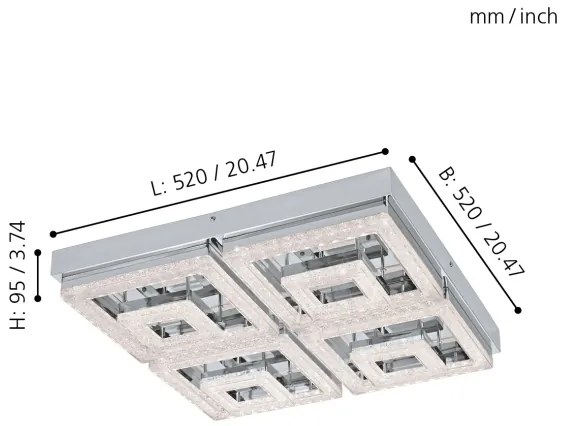Plafonieră LED Eglo 95661 FRADELO LED/48W/230V