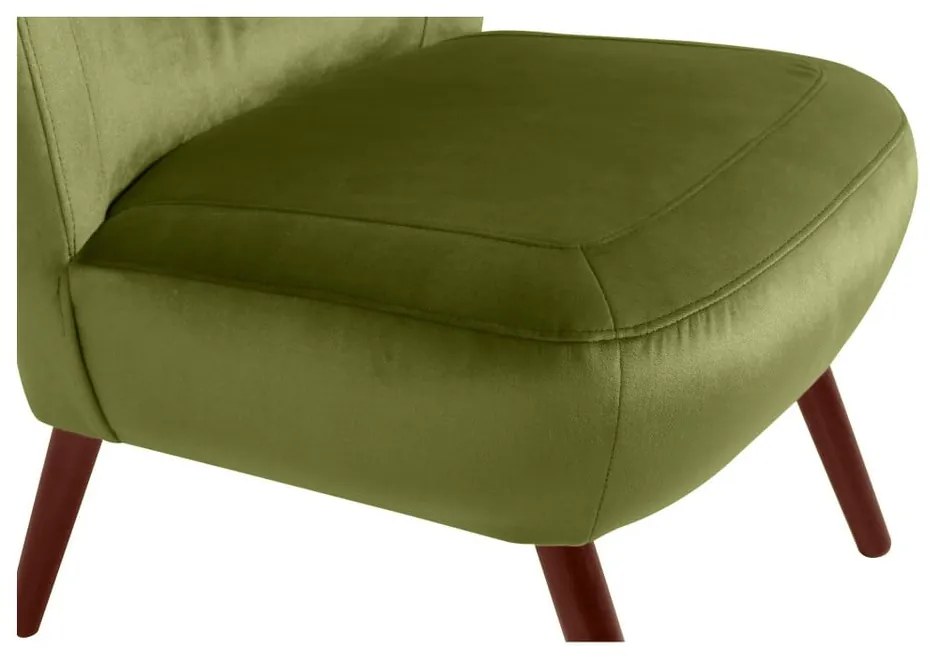 Fotoliu Max Winzer Sari Velvet, verde