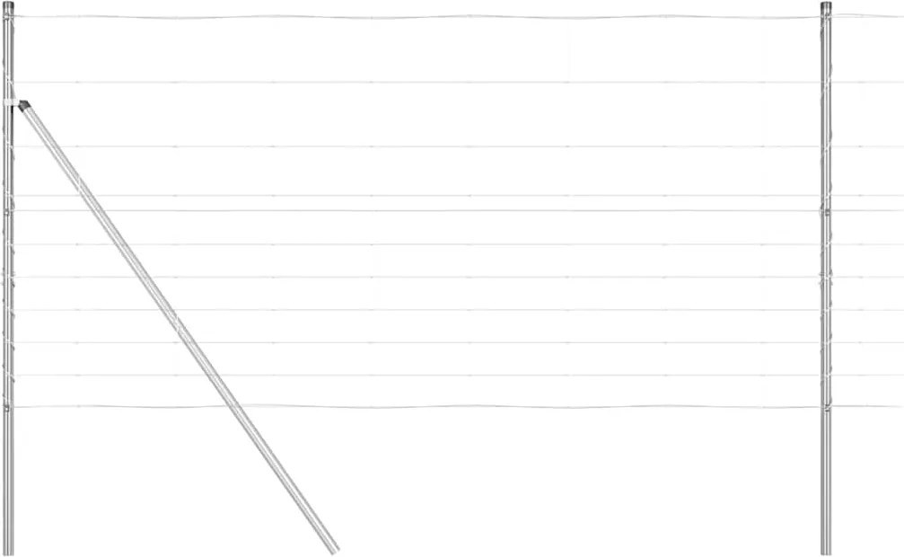 vidaXL Stâlp de gard. Galvanizat 25 x 1,2 m Oțel