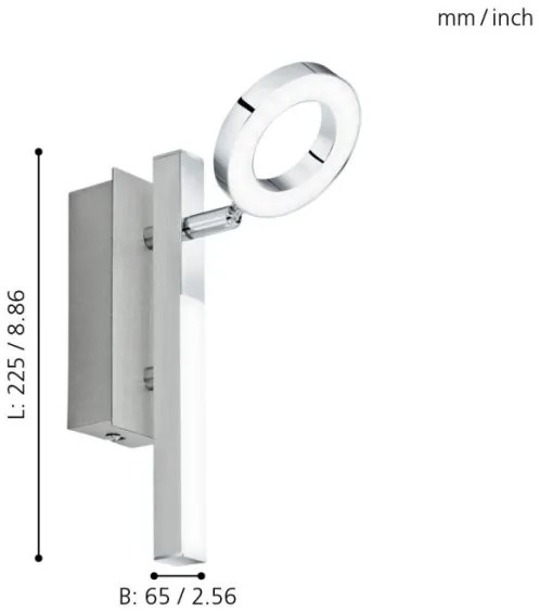 Spot Eglo 96178 CARDILLIO 1 1xLED/3,2W + 1xLED/2,2/230V