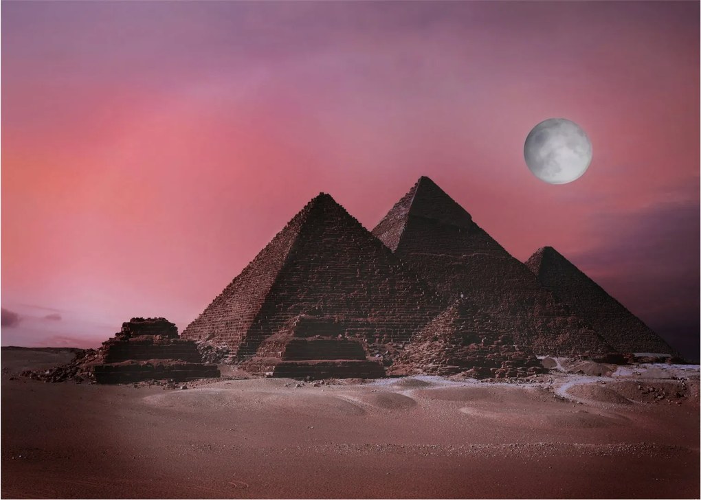 Tablou pe sticlă - Piramidă, Giza, Egipt (70x50 cm)