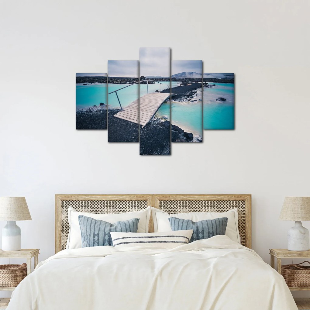 Tablou cu pod din lemn (150x105 cm)