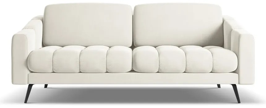 Canapea albă cu tapițerie din catifea 202 cm Nalu – Makamii