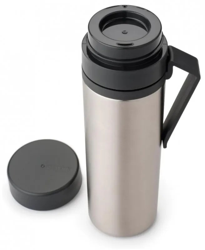 Sticla thermos Brabantia Make&Take 1008487, 500 ml, Pereti dubli, Fara BPA, Argintiu/gri închis