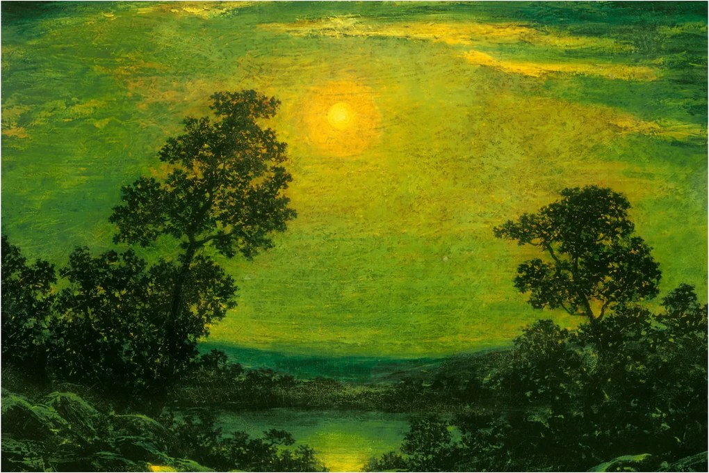 Tablou - Imitator of Ralph Albert Blakelock, Moonlight, reproducere (90x60 cm)