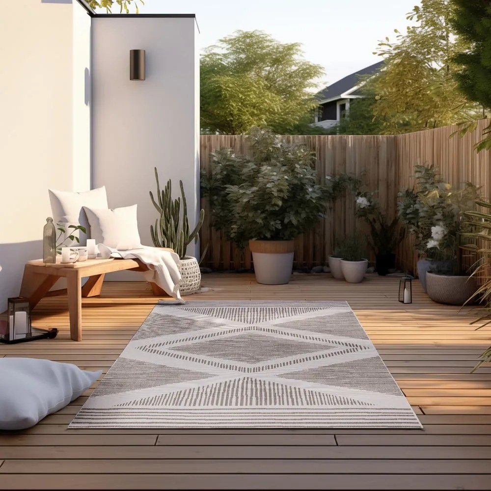 Covor de exterior maro/crem 80x150 cm Gemini – Elle Decoration