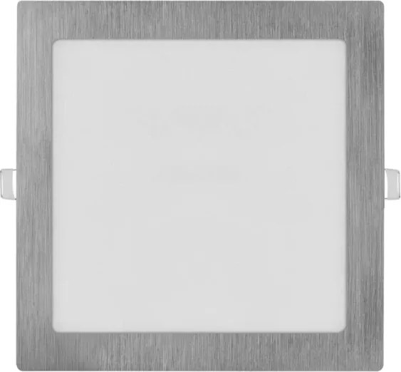 Plafonieră LED încastrată NEXXO LED/18W/230V 3000/3500/4000K, argintie, 22,5 x 22,5 cm