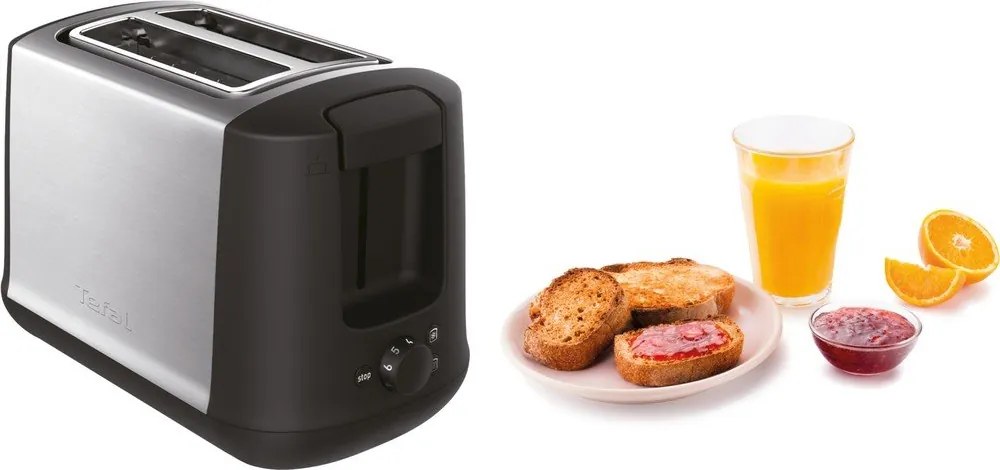 Prăjitor de pâine negru/argintiu Subito TT340830 – Tefal