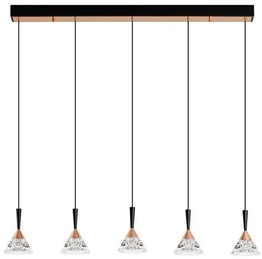 Lustra cu 5 pendule LED design modern PALUZ