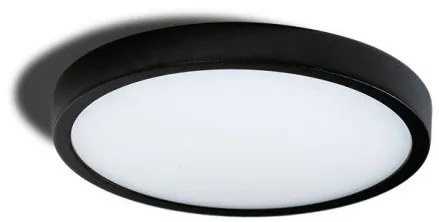 Plafoniera LED design slim MALTA R 30 4000K neagra