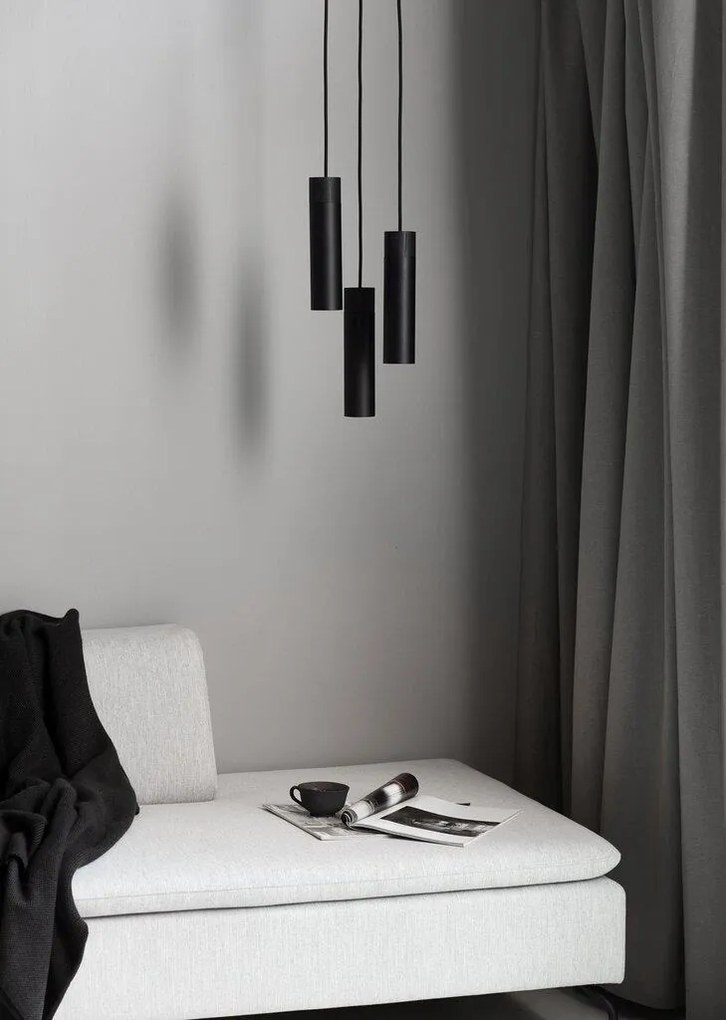 Lustra cu 3 pendule stil minimalist design nordic Tilo negru 2010473003 NL