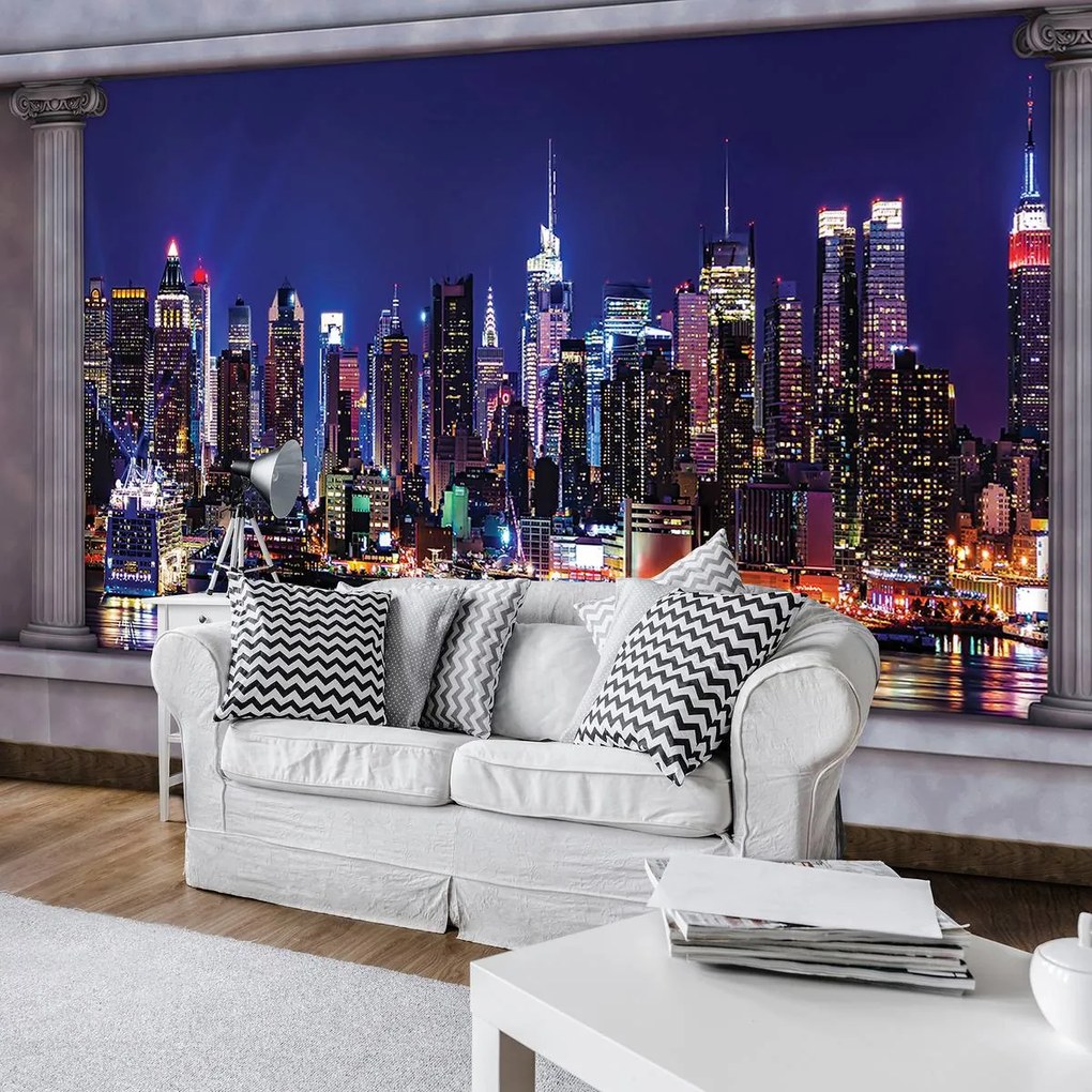 Fototapet - New York noaptea (254x184 cm)