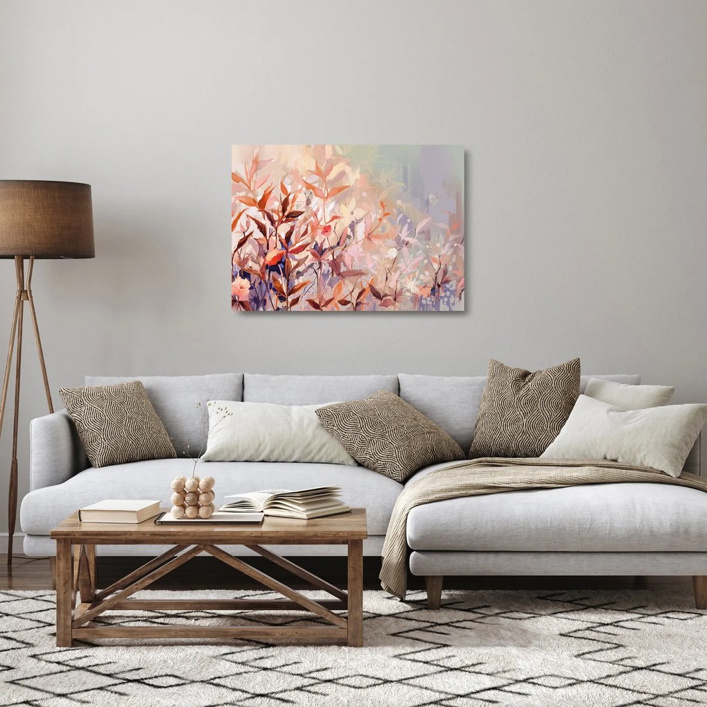 Tablou pe sticlă - Pictura pastel toamnă (70x50 cm)