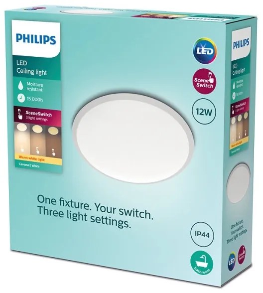 Plafonieră LED dimabilă pentru baie SCENE SWITCH LED/12W/230V IP44 Philips