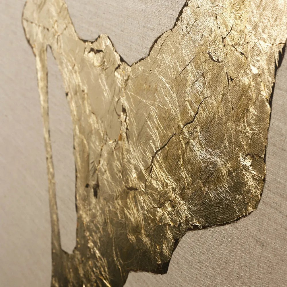 Tablou pictat manual 90x120 cm Wild Horizon Gold – Malerifabrikken