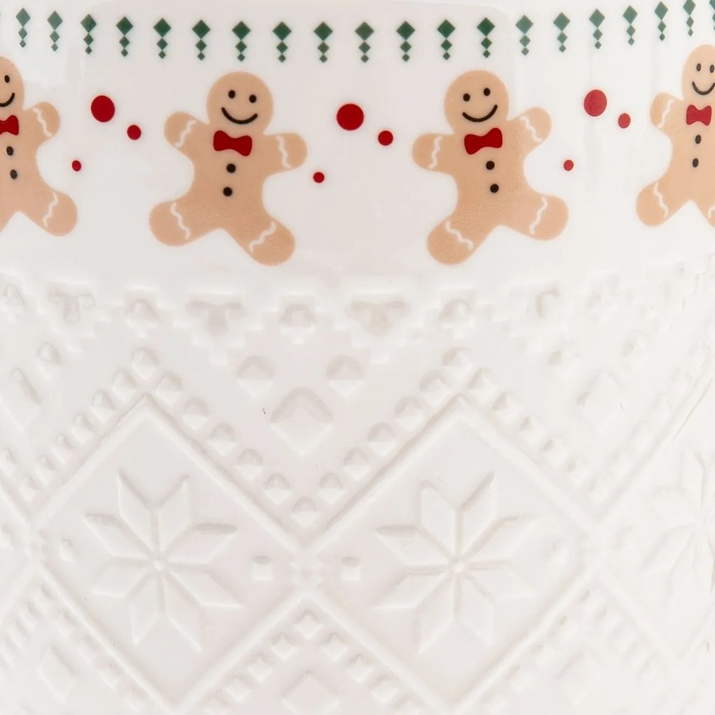 Cană de porțelan Turtă dulce tricotată 630 ml