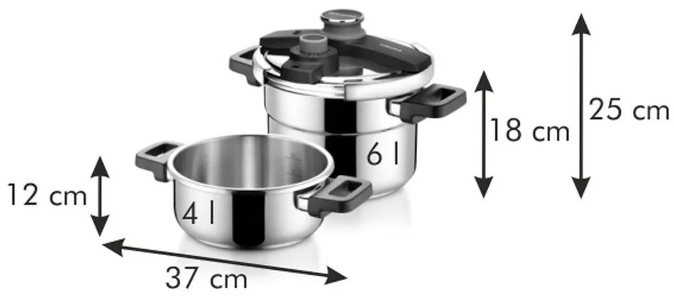 Oală sub presiune Tescoma ULTIMA DUO 4 a 6 l