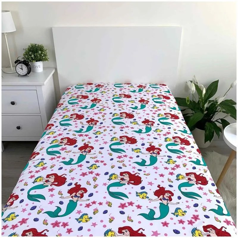 Prințesele Disney Cearșaf cu elastic Ariel 90x200 cm