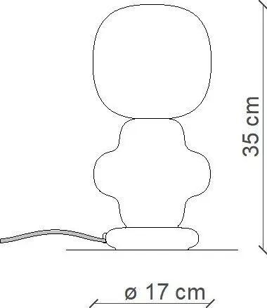 Veioza din ceramica design italian realizata manual Copacabana