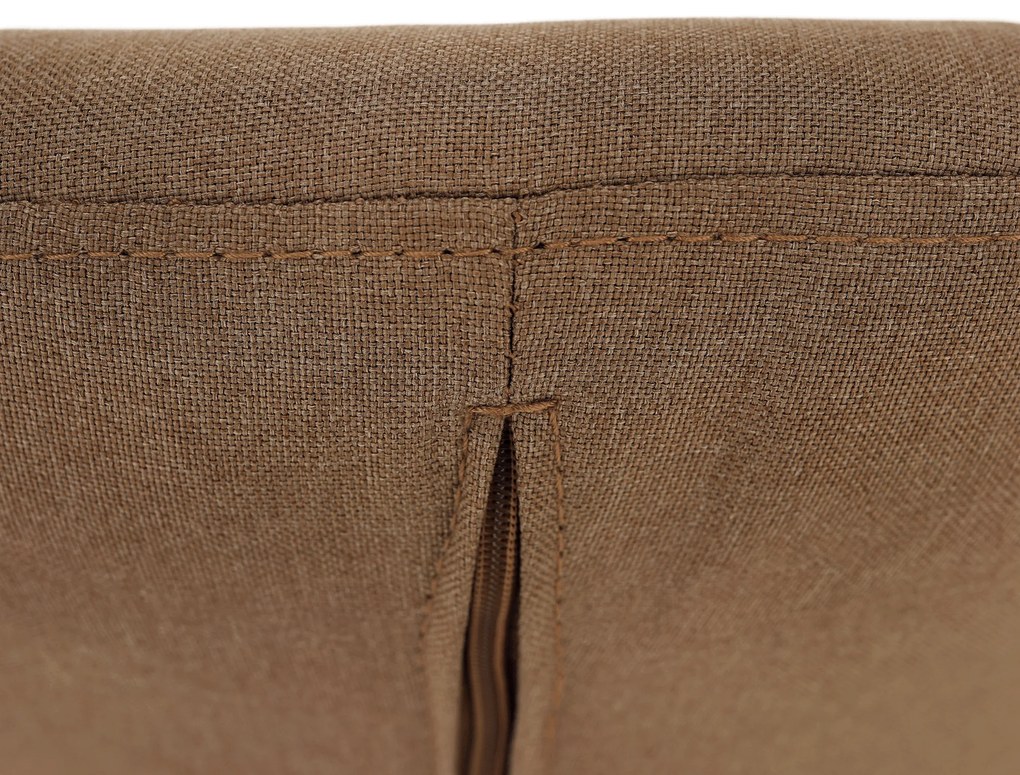 Fotoliu rotativ, material textil maro deschis, KONOR