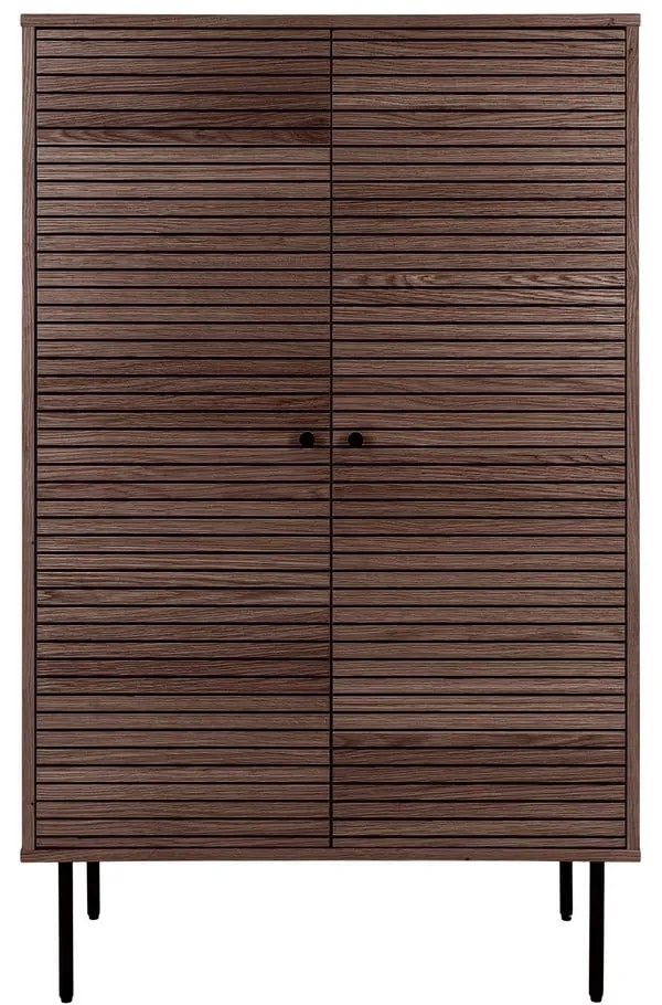 Dulap maro închis cu aspect de lemn de stejar 80x130 cm Kyoto – House Nordic