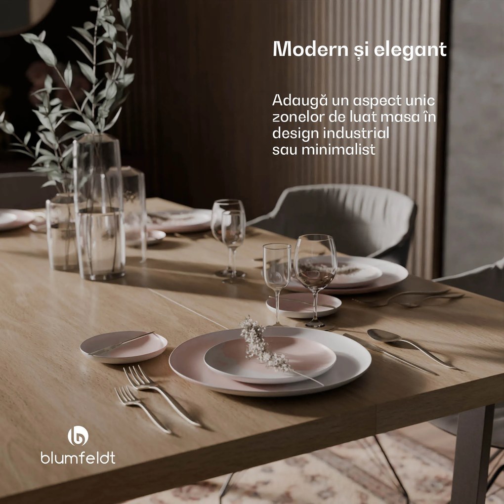 Blumfeldt Placă de masă Bearsdon 160 x 90 cm pentru bucătărie și dining, Lemn stratificat robust